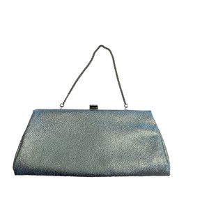 Silver evening clutch